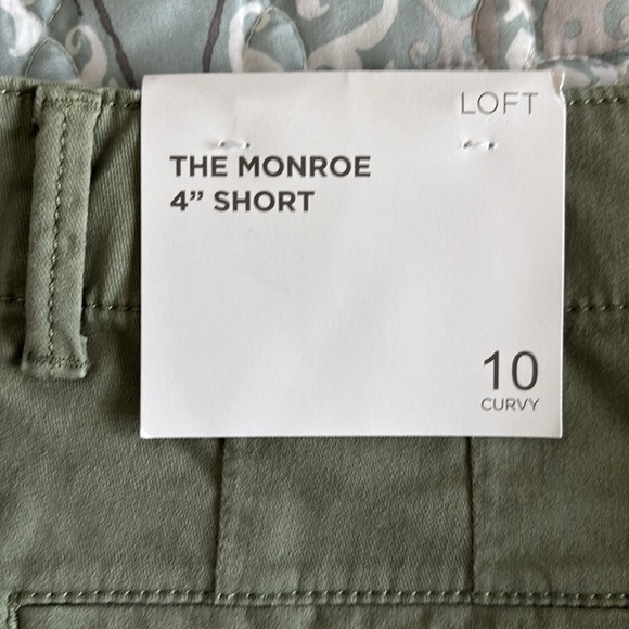 LOFT Green Bermuda Shorts Cotton Blend Classic - Picture 7 of 7